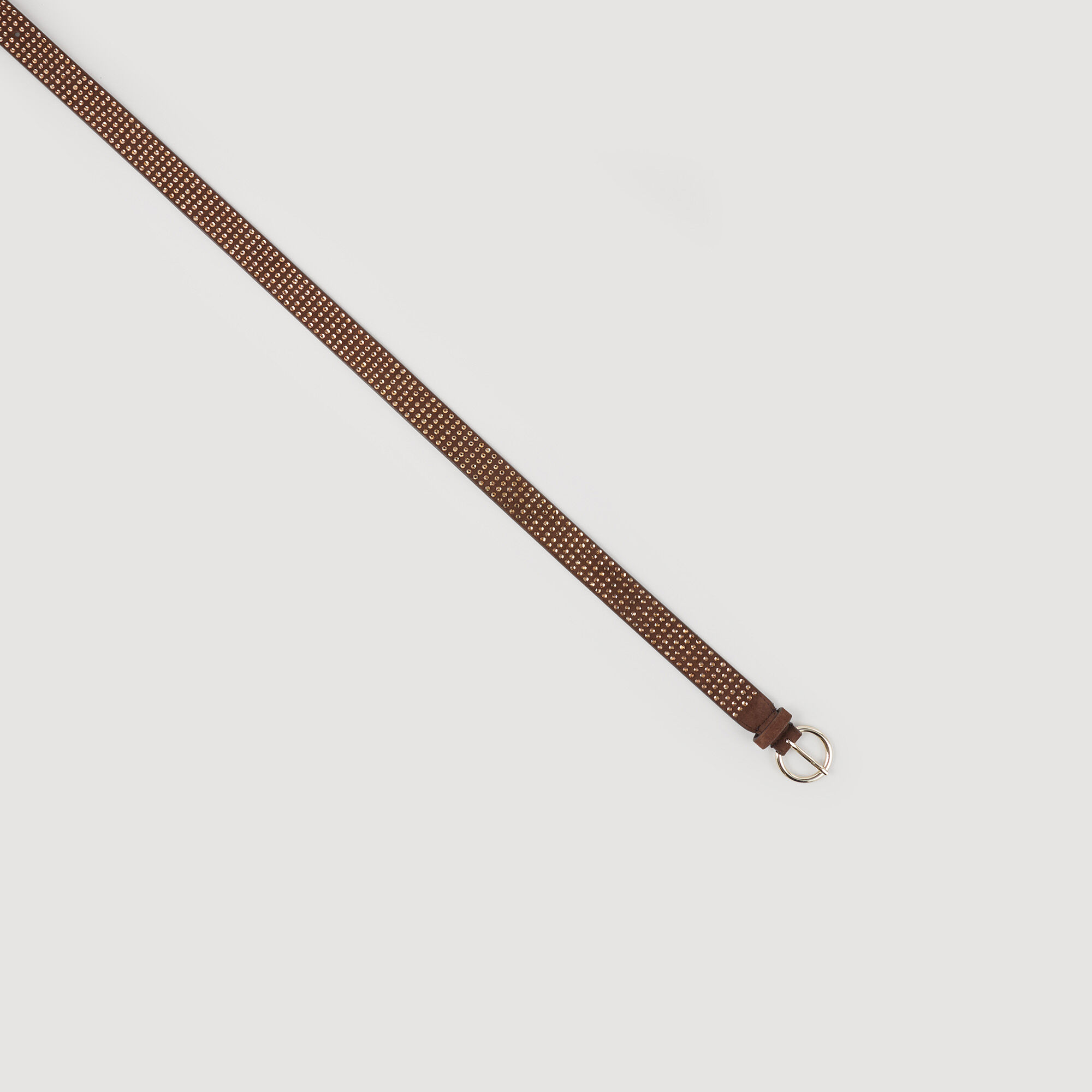 Wildledergürtel mit Strasssteinen