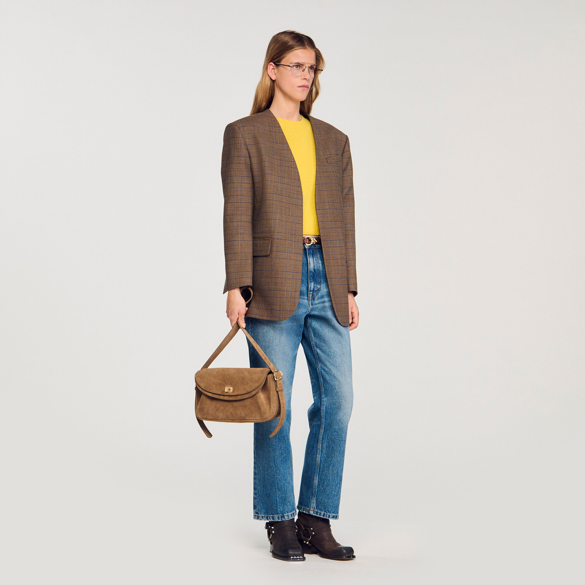 Ledertasche Le Mambo aus Wildleder
