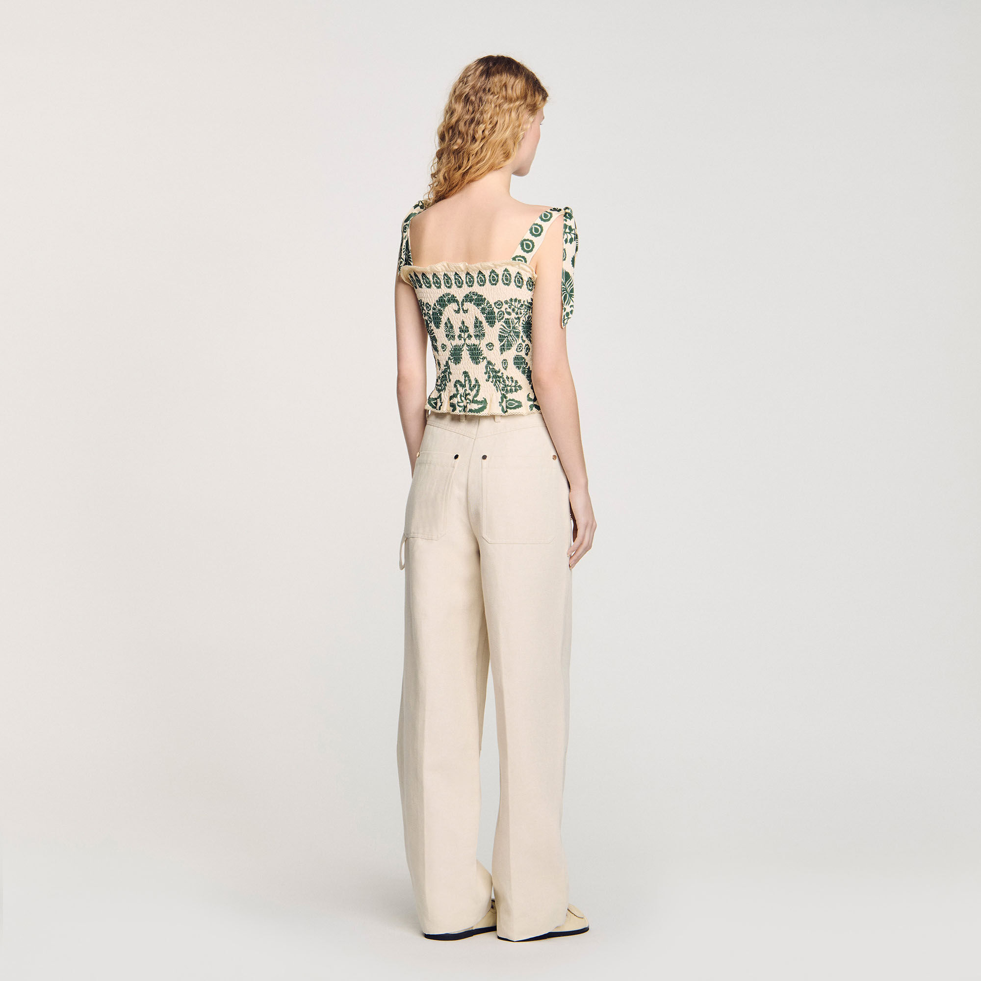 Gesmoktes Top mit Blumenprint