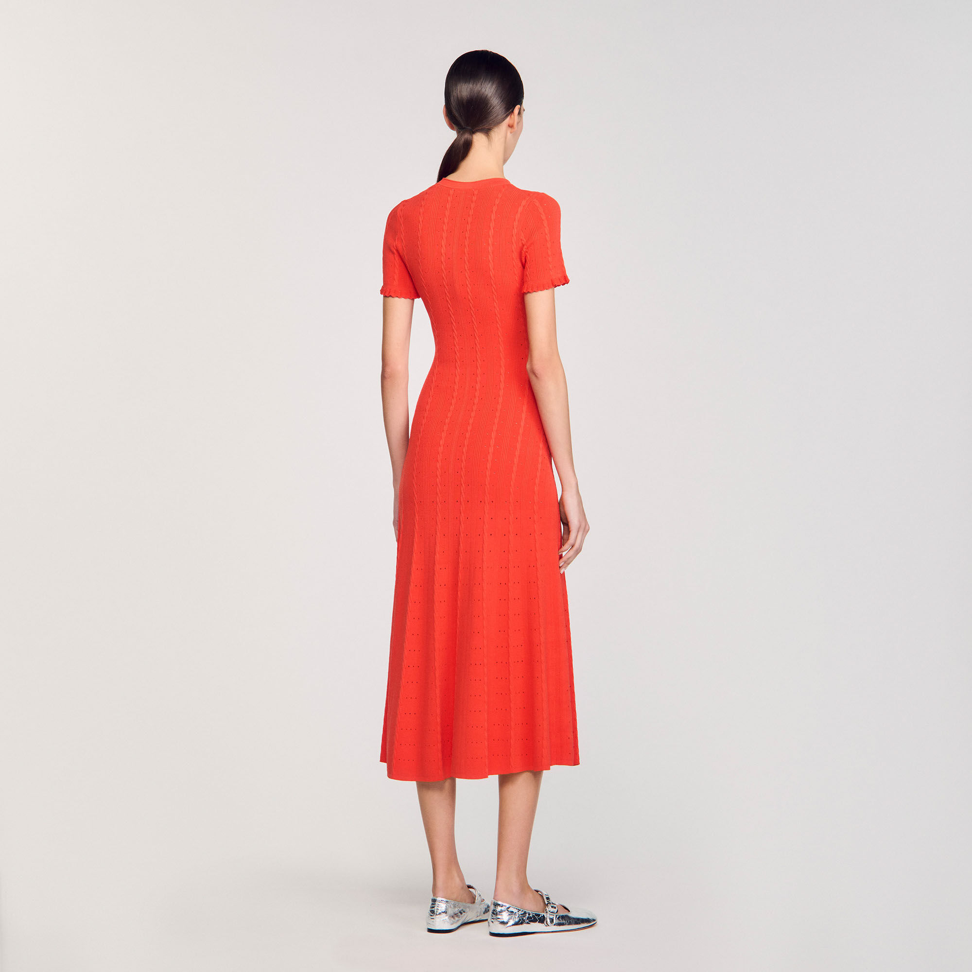 Langes Strickkleid