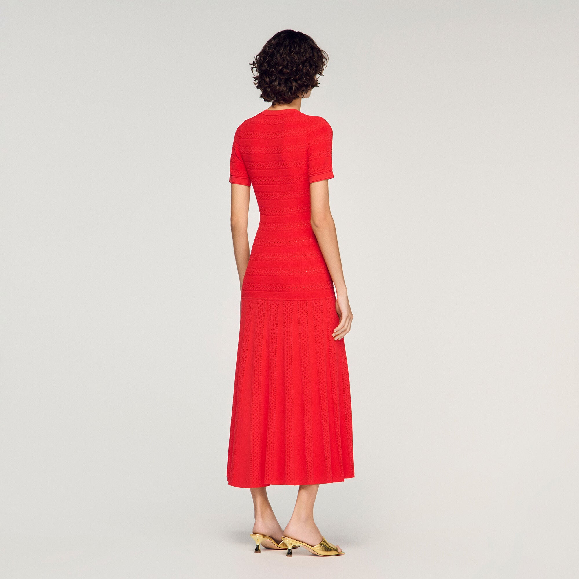 Langes Strickkleid