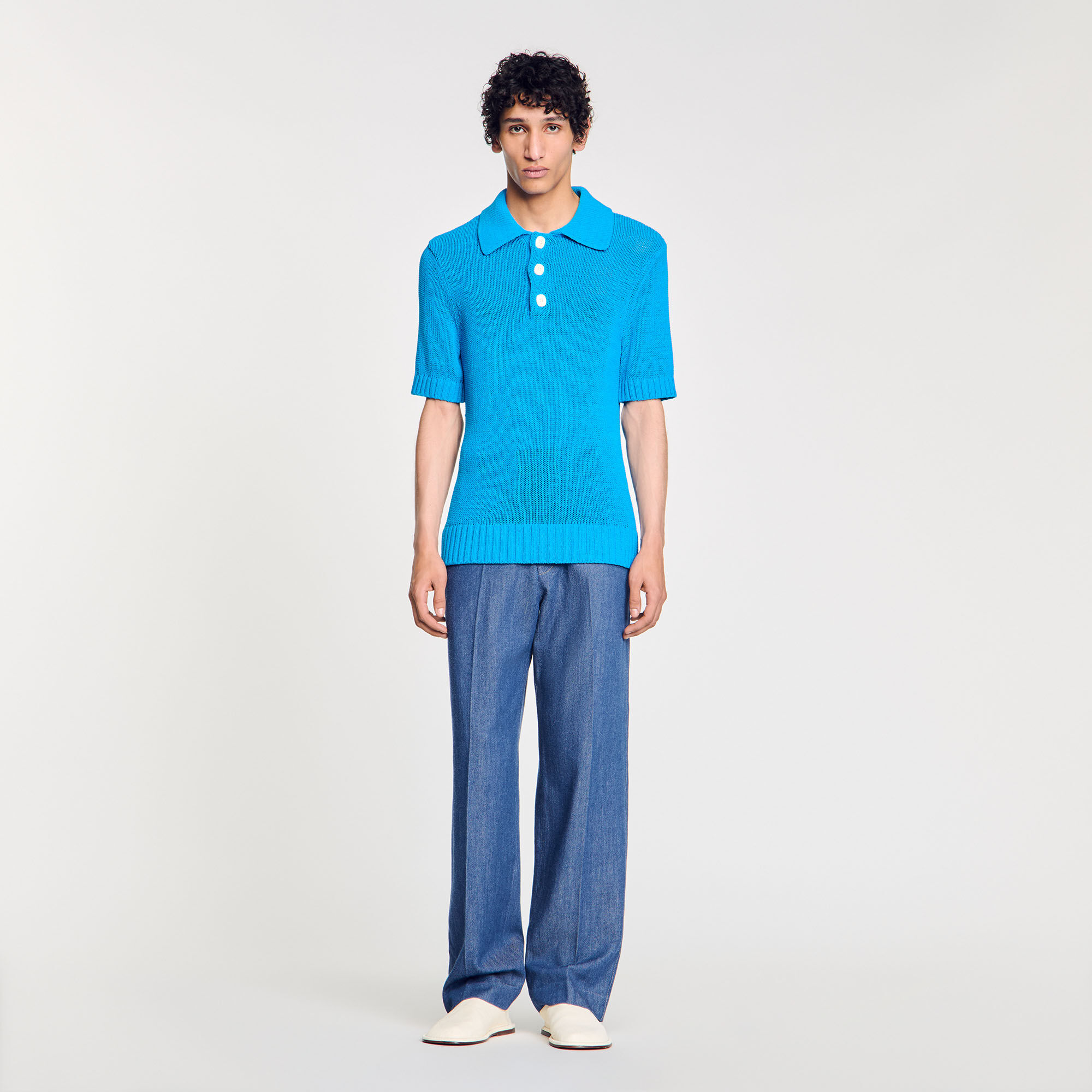 Poloshirt aus Strick