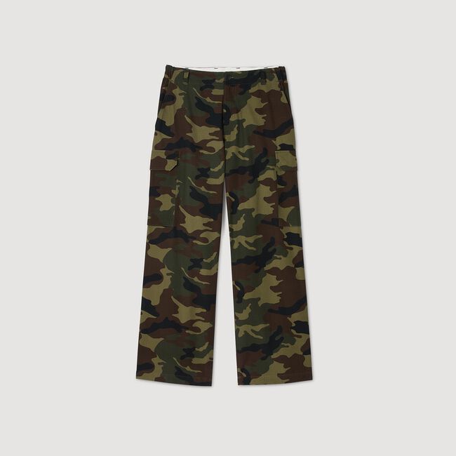 Cargohose mit Camouflage-Print