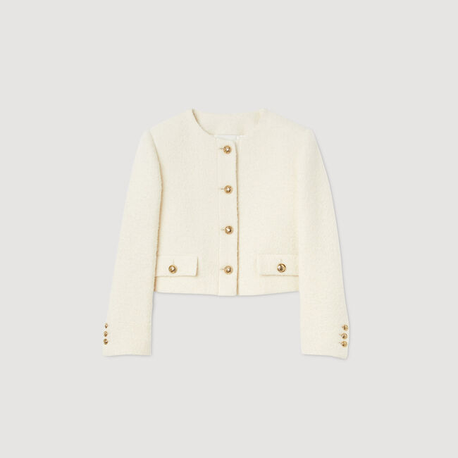 Kurze Jacke aus Bouclé-Stoff