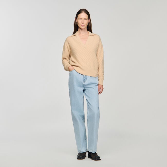 Pullover mit Polokragen