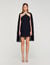 Kurzes Kleid mit Cape und Strass