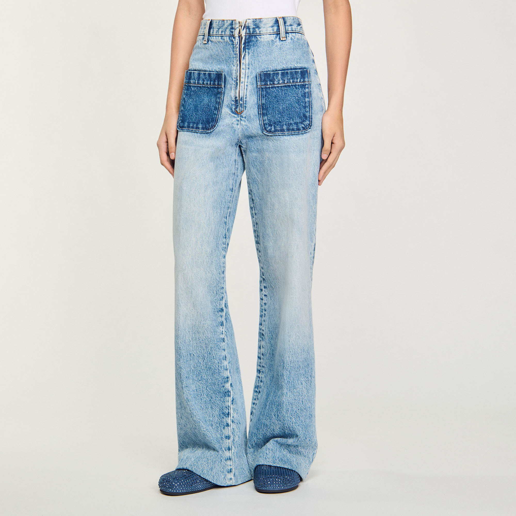Jeans mit hohem Bund