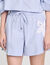Gestreifte Shorts mit Blumendetail