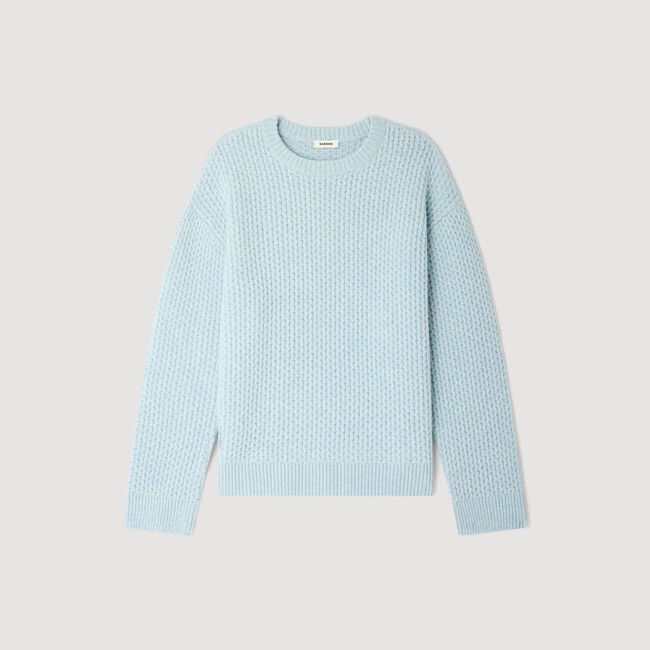 Pullover aus Wolle im Wabenmuster