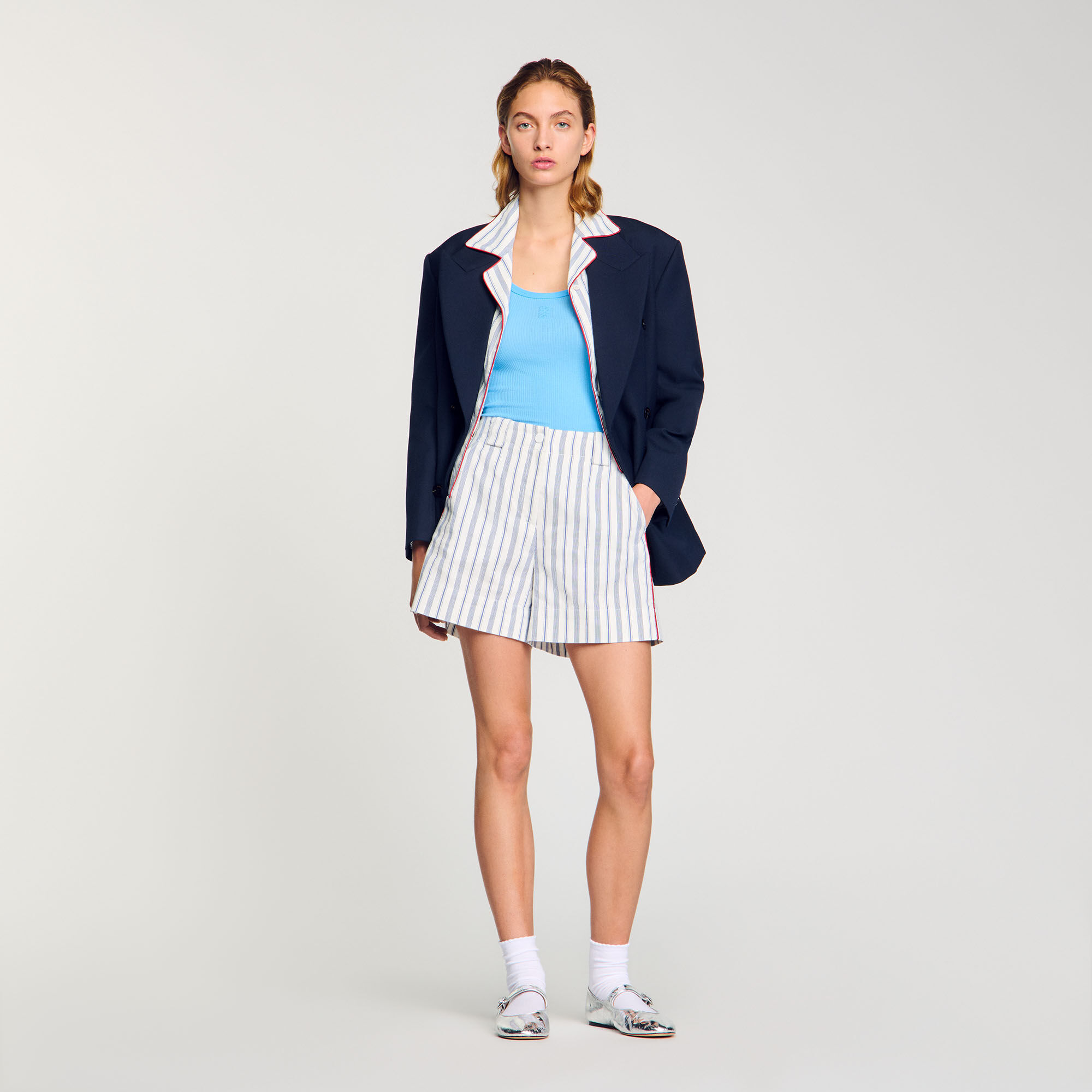 Gestreifte Shorts