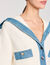 Cardigan mit Denim-Details