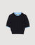 Zweifarbiger kurzer Pullover