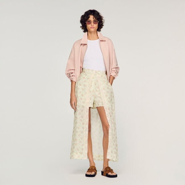 Langer Blumen-Hosenrock