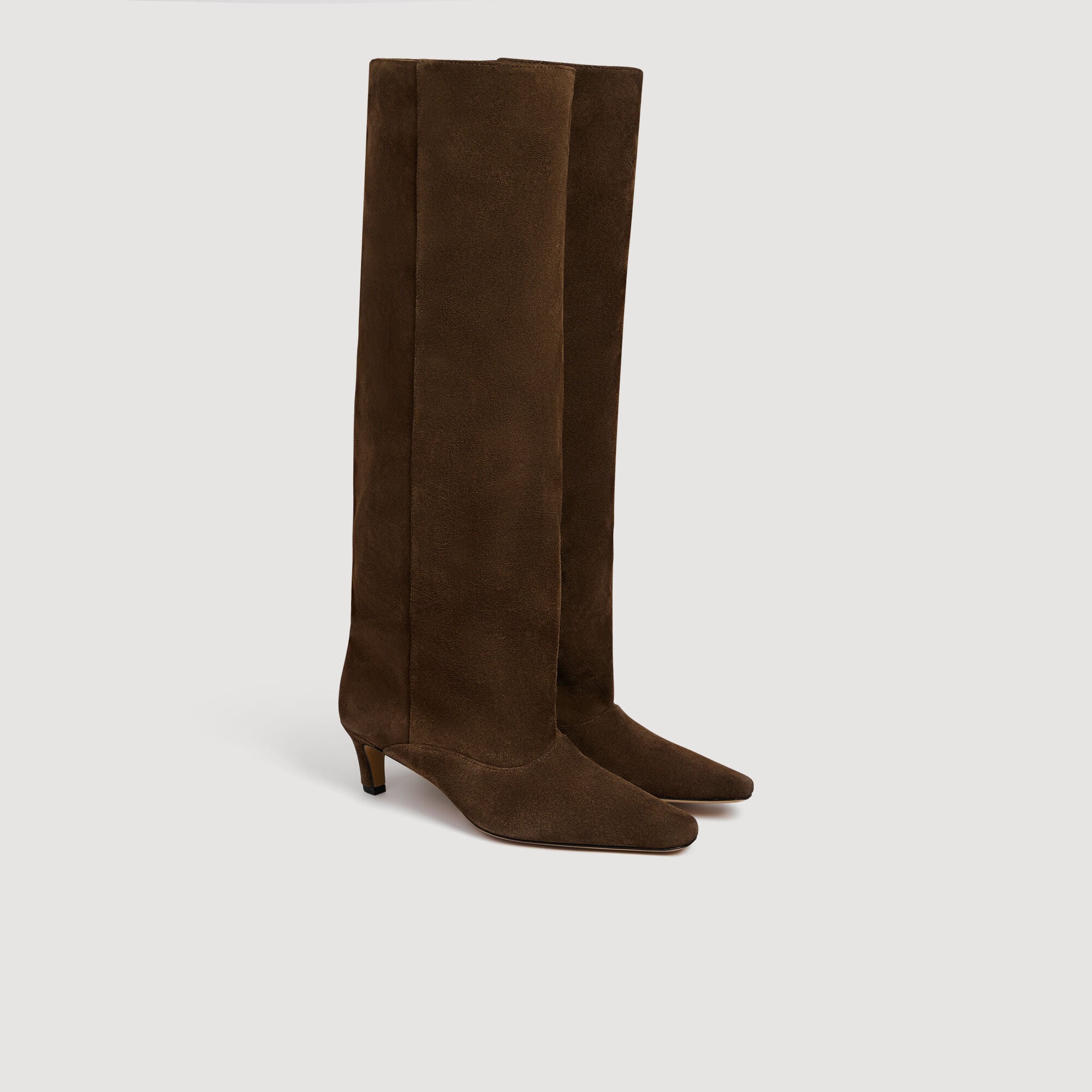 Hohe Stiefel aus Veloursleder - Damen | Sandro