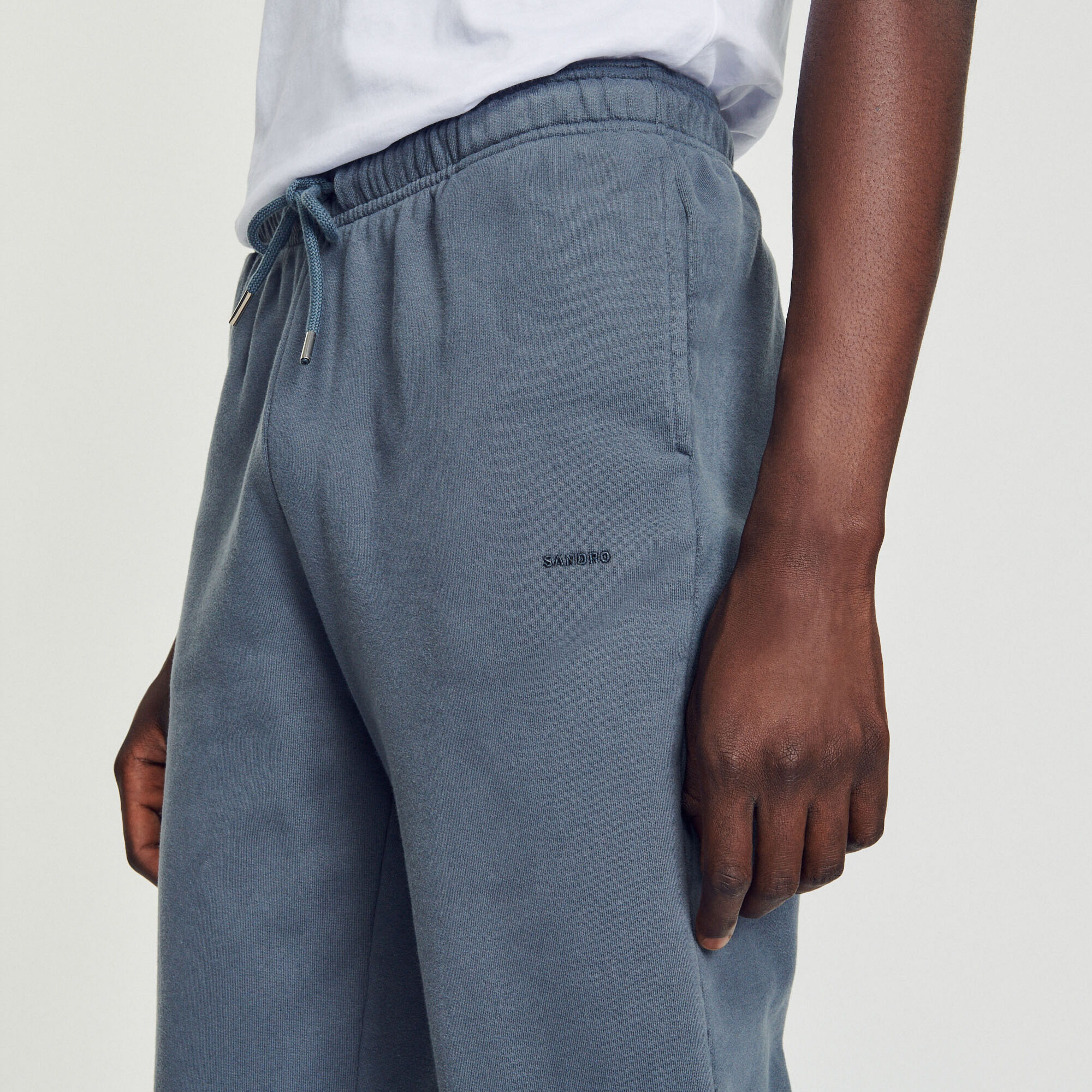 Jogginghose aus Molton mit Stickerei