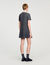 Kurzes plissiertes Kleid mit Strass