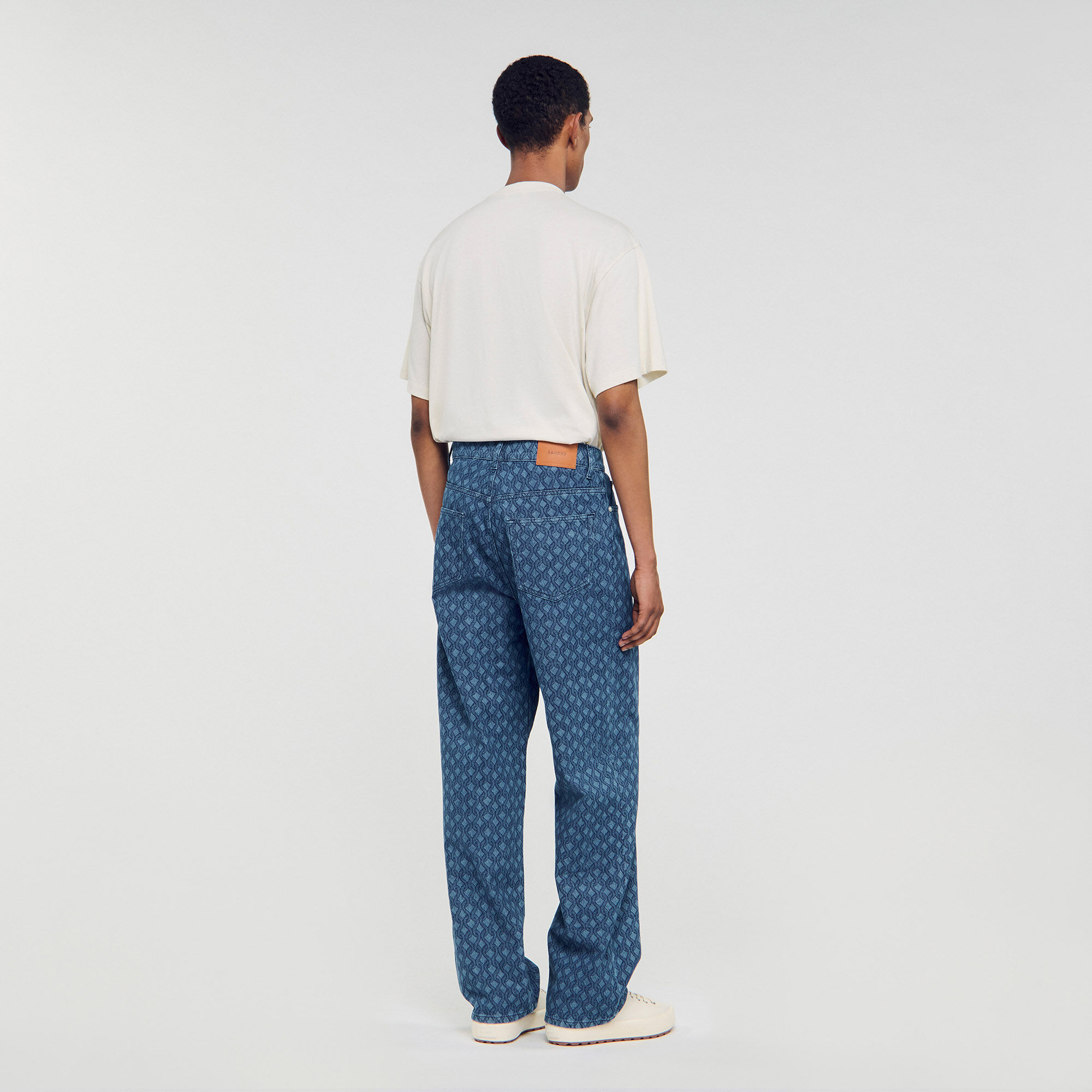 Baggy-Jeans mit Seilmuster