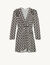 Kurzes fließendes Kleid mit Print