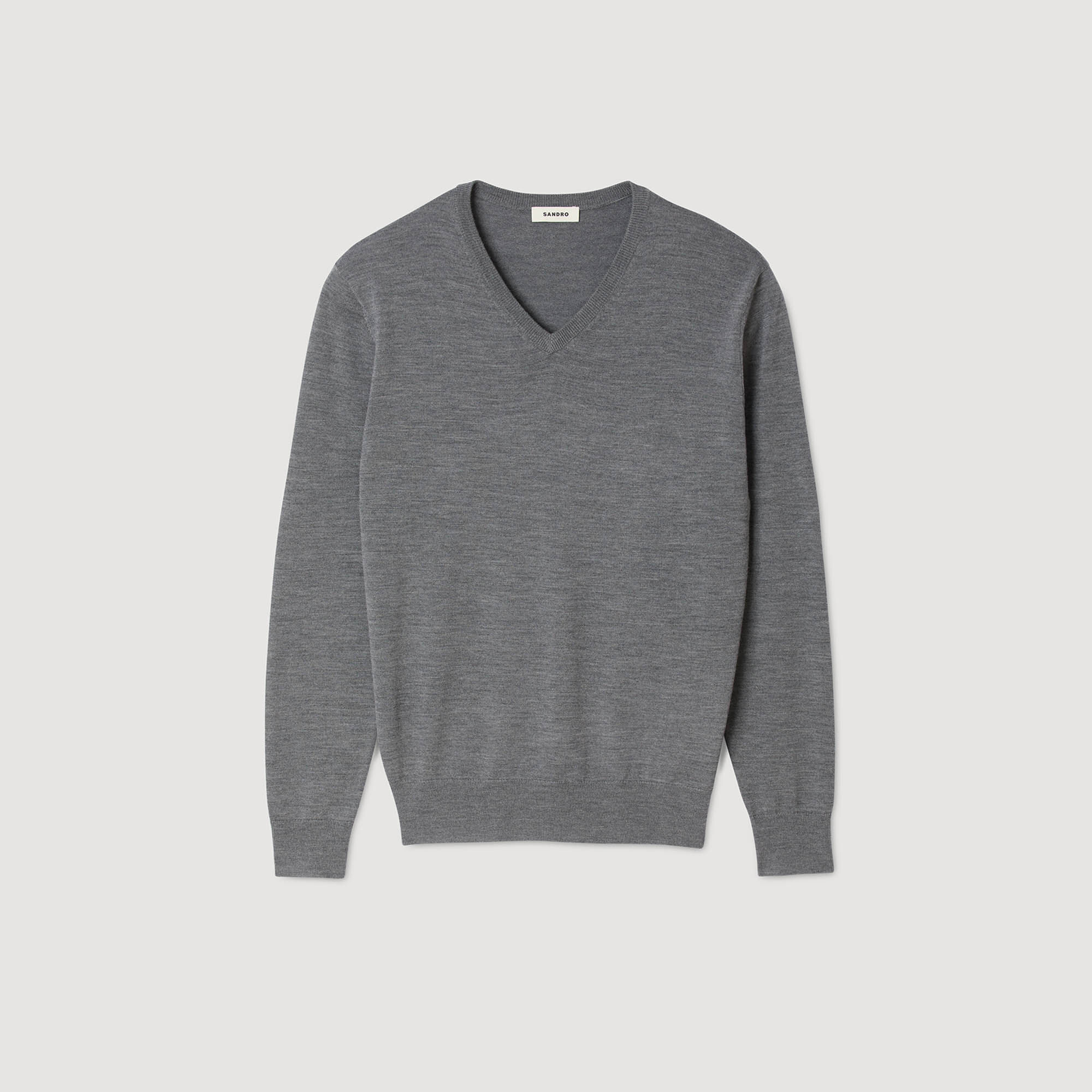 V-Ausschnittpullover aus Wolle