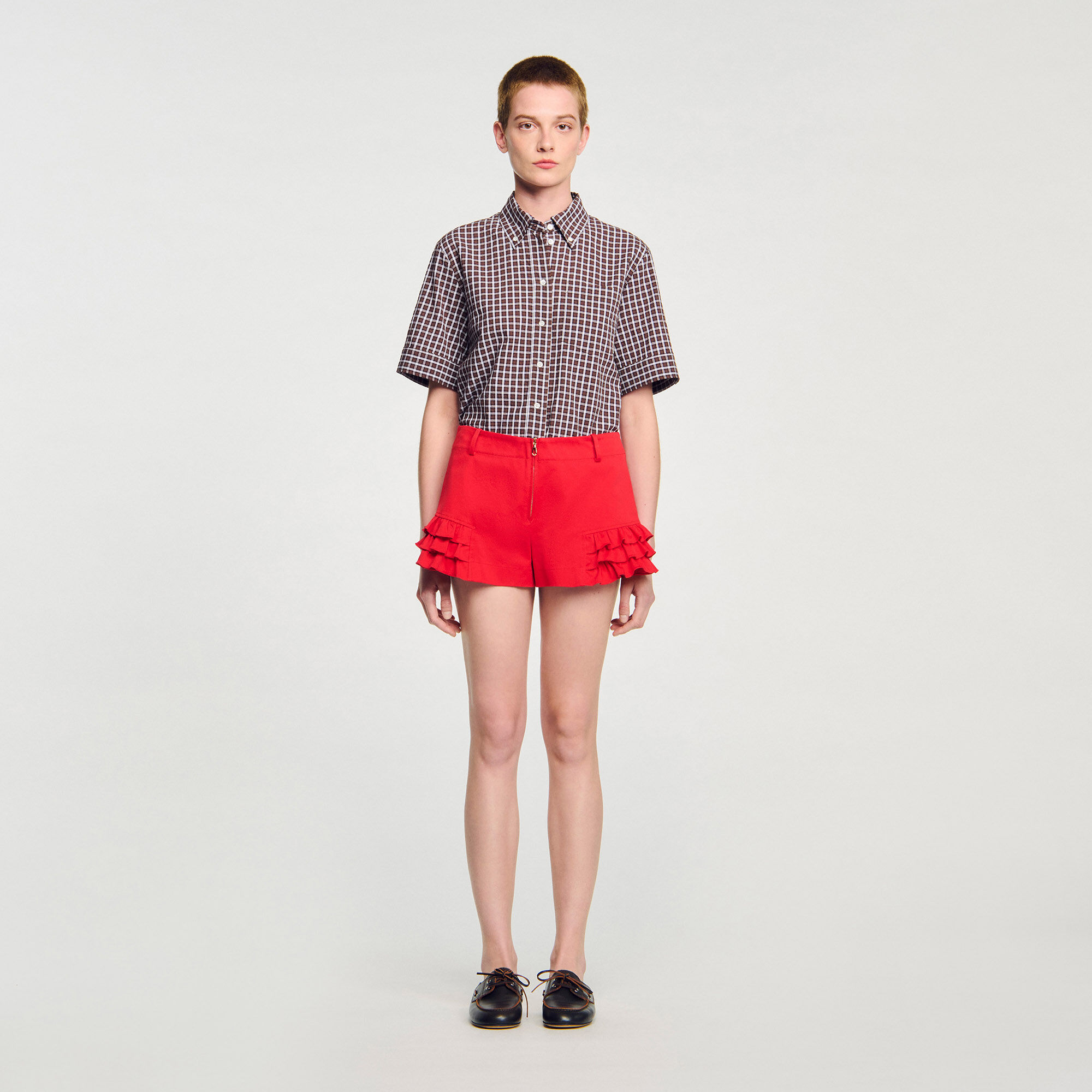 Shorts mit Volants