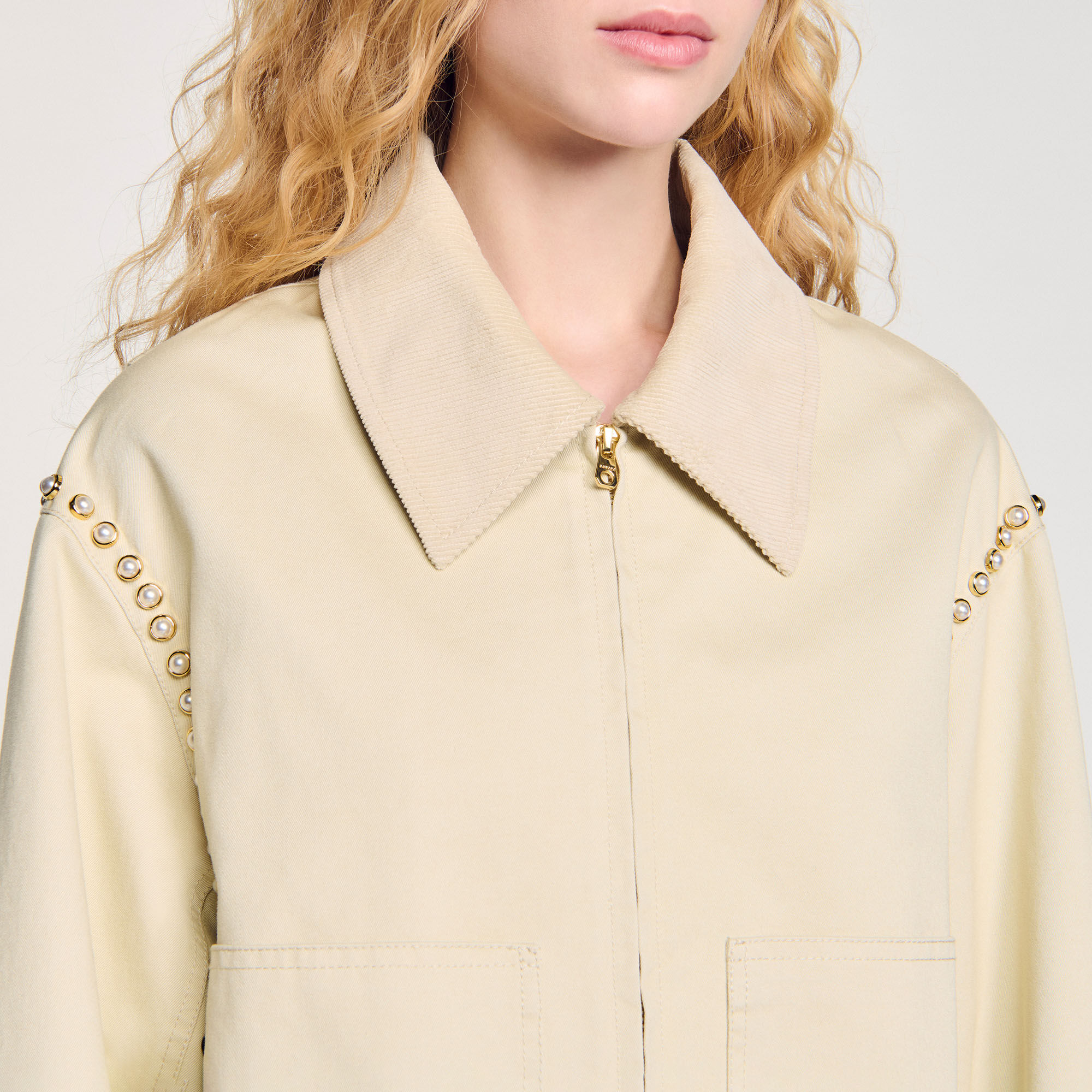 Blouson mit Perlendetails