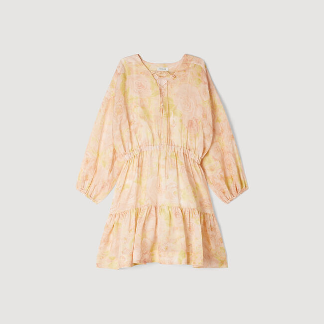 Kurzes Kleid mit Blumendruck