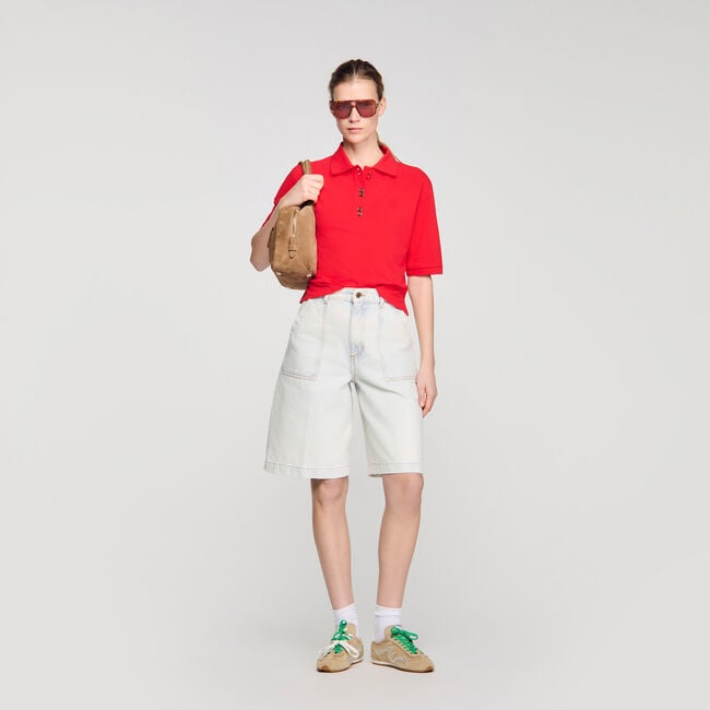 Poloshirt mit Fantasiekn&ouml;pfen