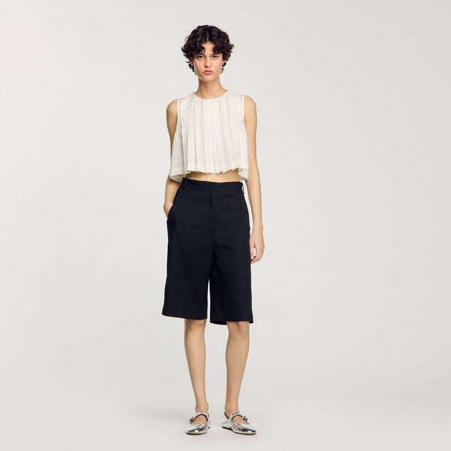 Bermudashorts aus Leinengemisch