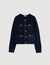Cardigan mit Denim-Details