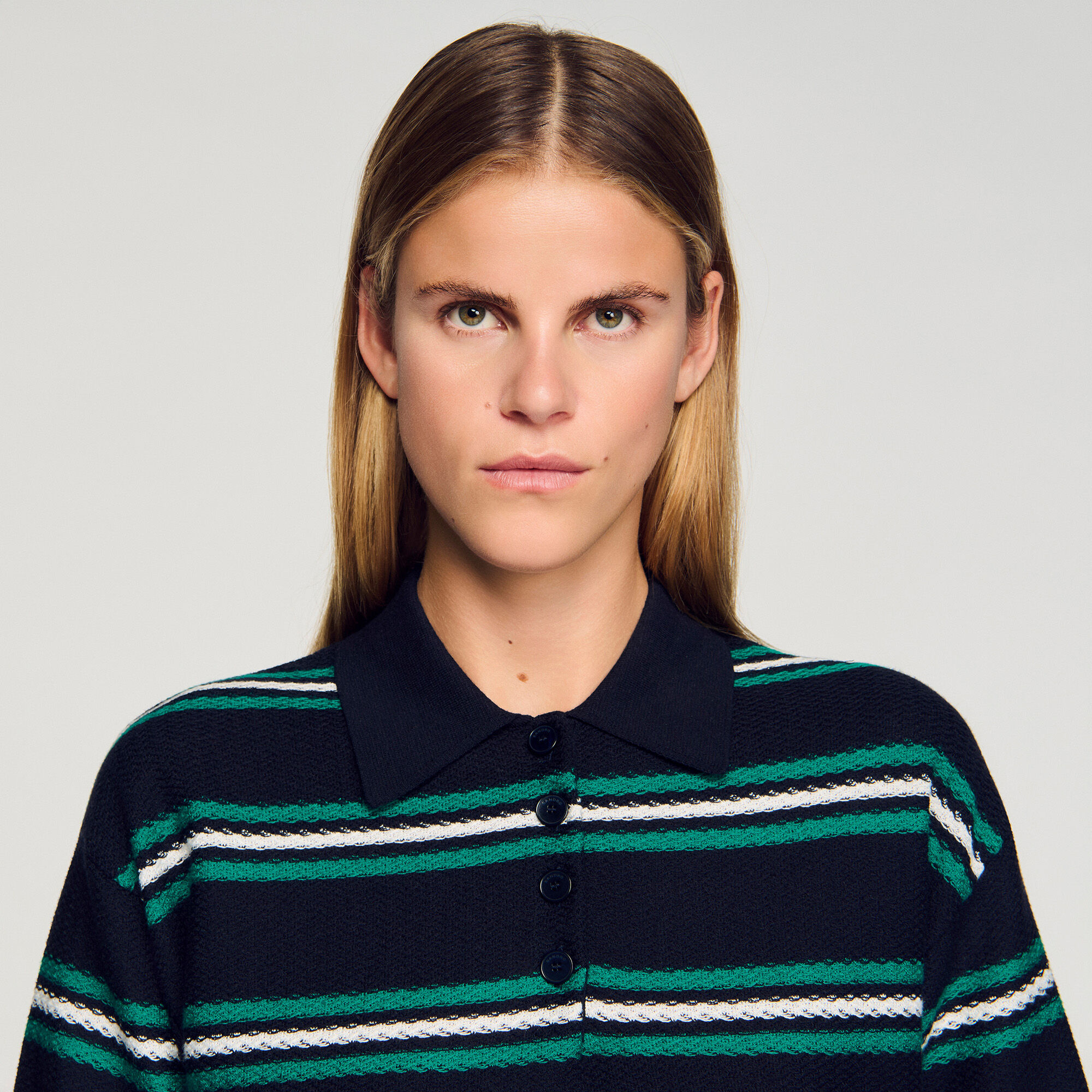 Pullover mit Polokragen