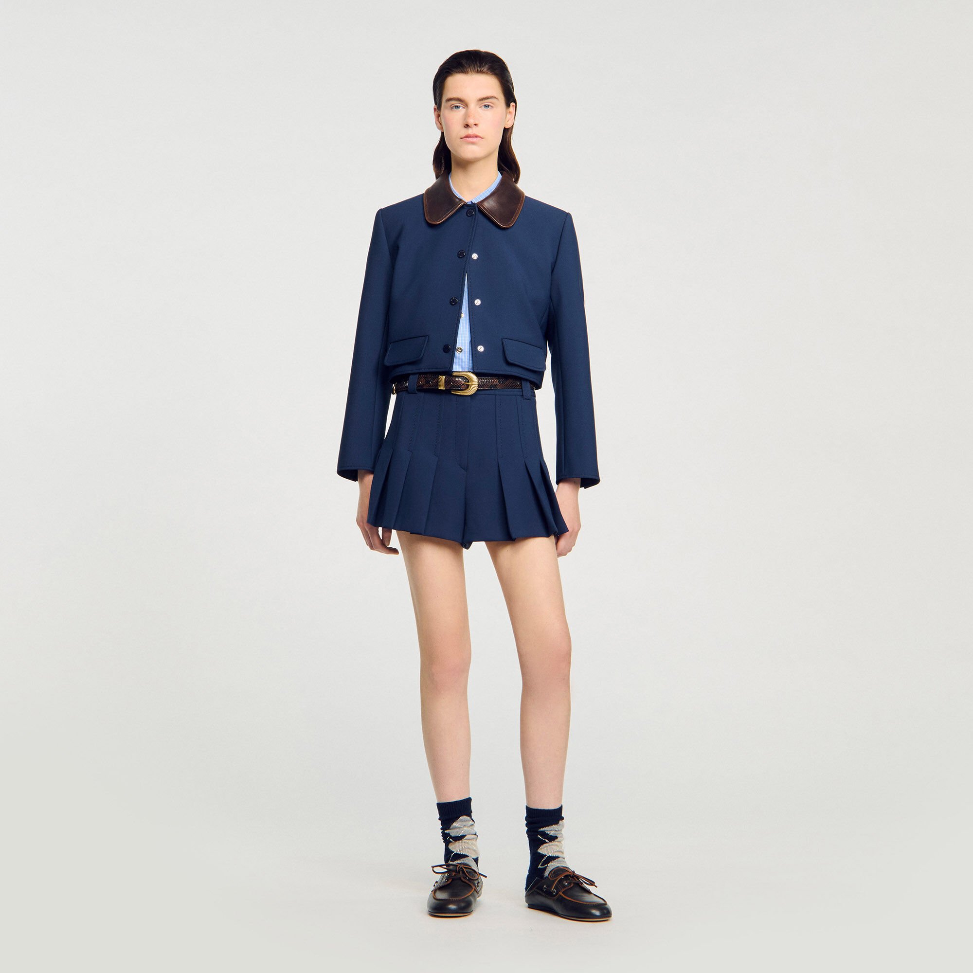 Shorts mit Falten