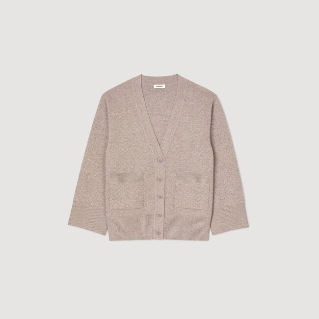 Langer Cardigan mit Strass-Verzierung