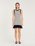 Kurzes Strickkleid mit Streifen