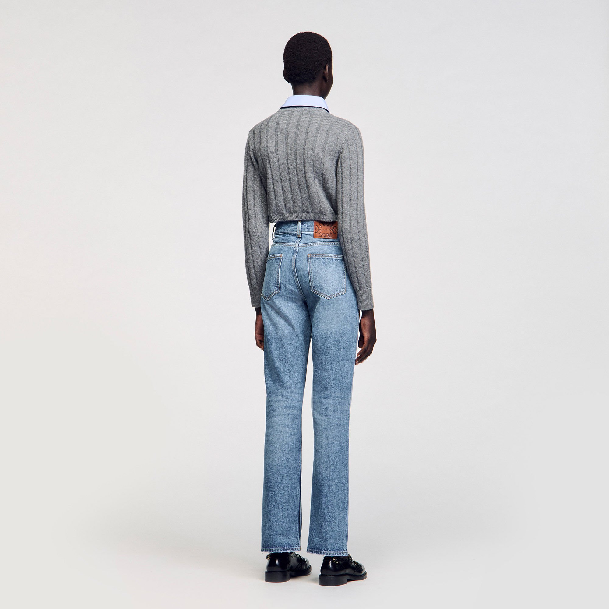 Verwaschene Flared Jeans