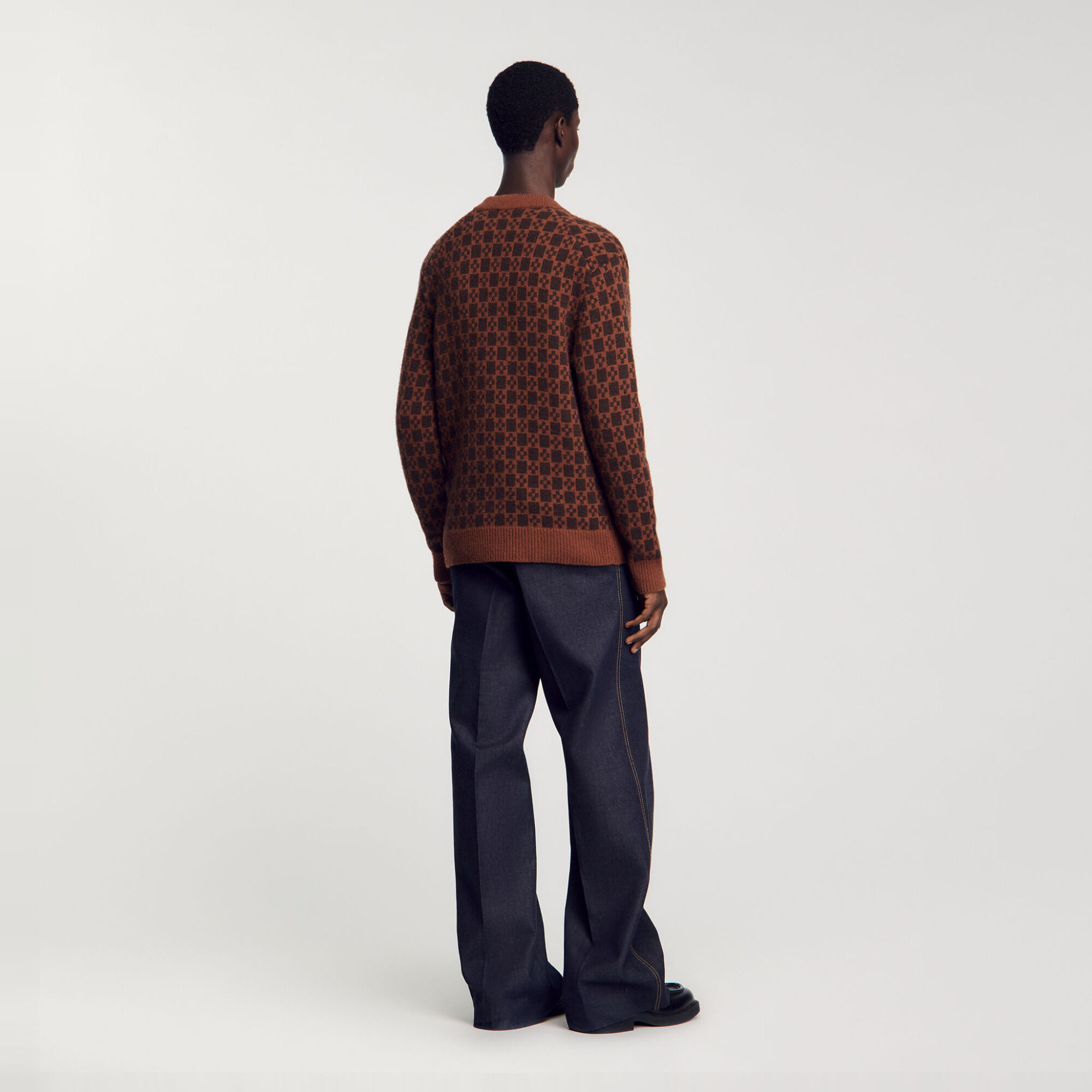 Cardigan mit Square-Cross-Jacquard
