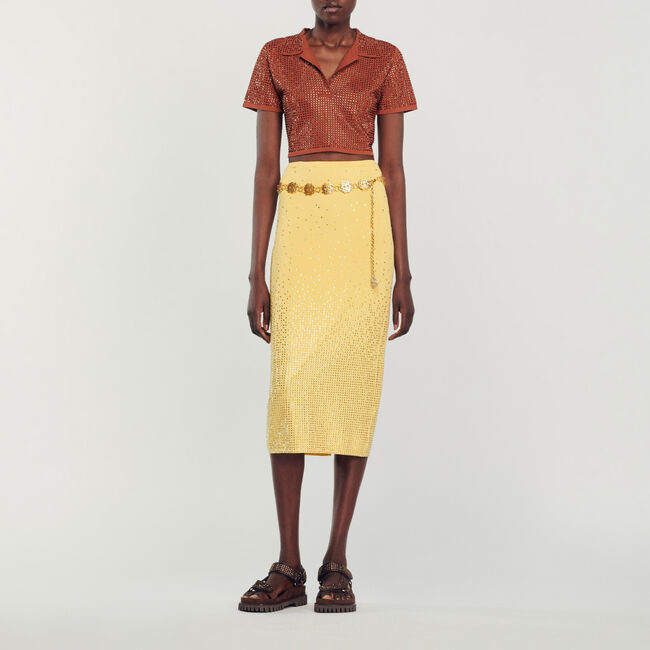 Midirock mit Strassverzierung