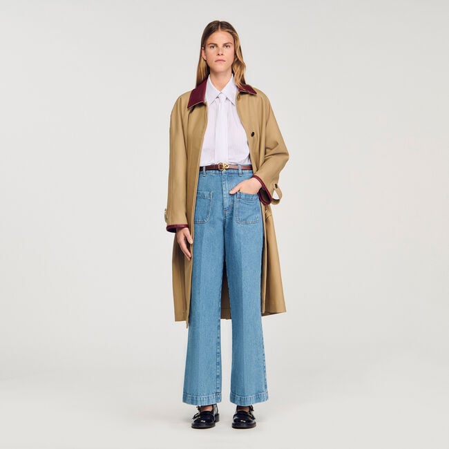Weite Jeans mit hohem Bund