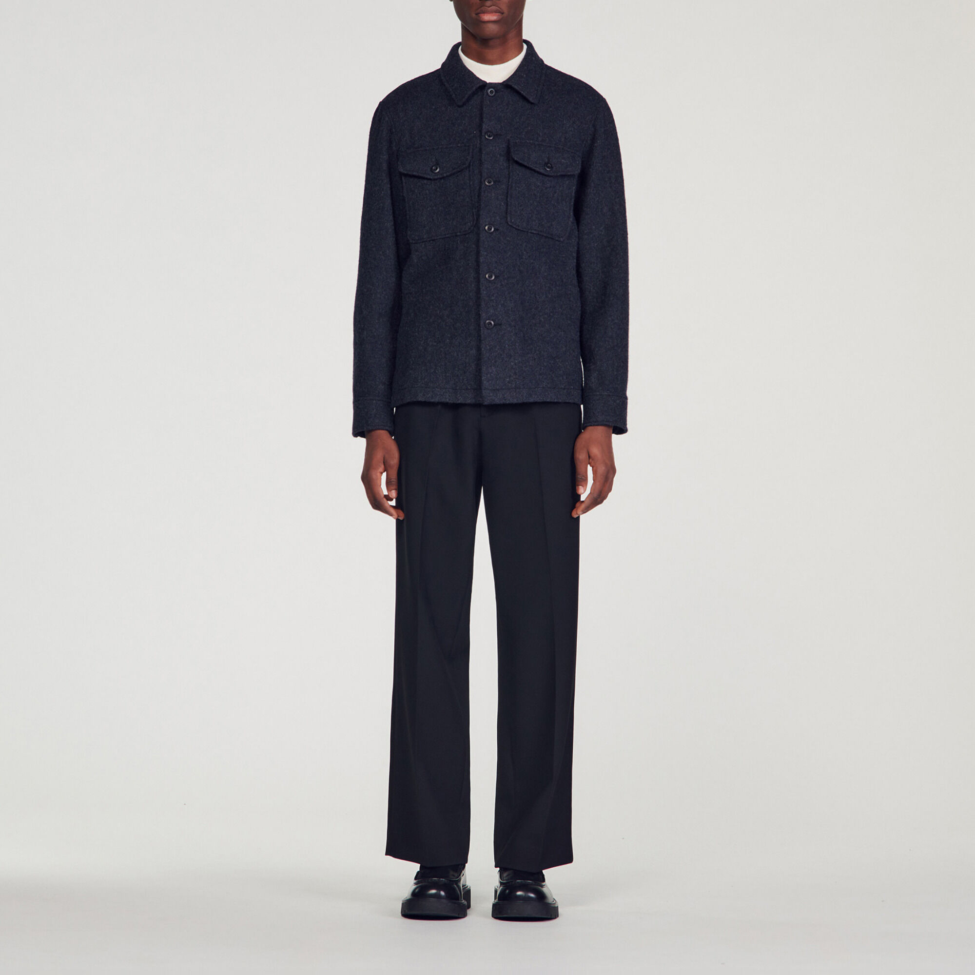 Overshirt aus Wolle