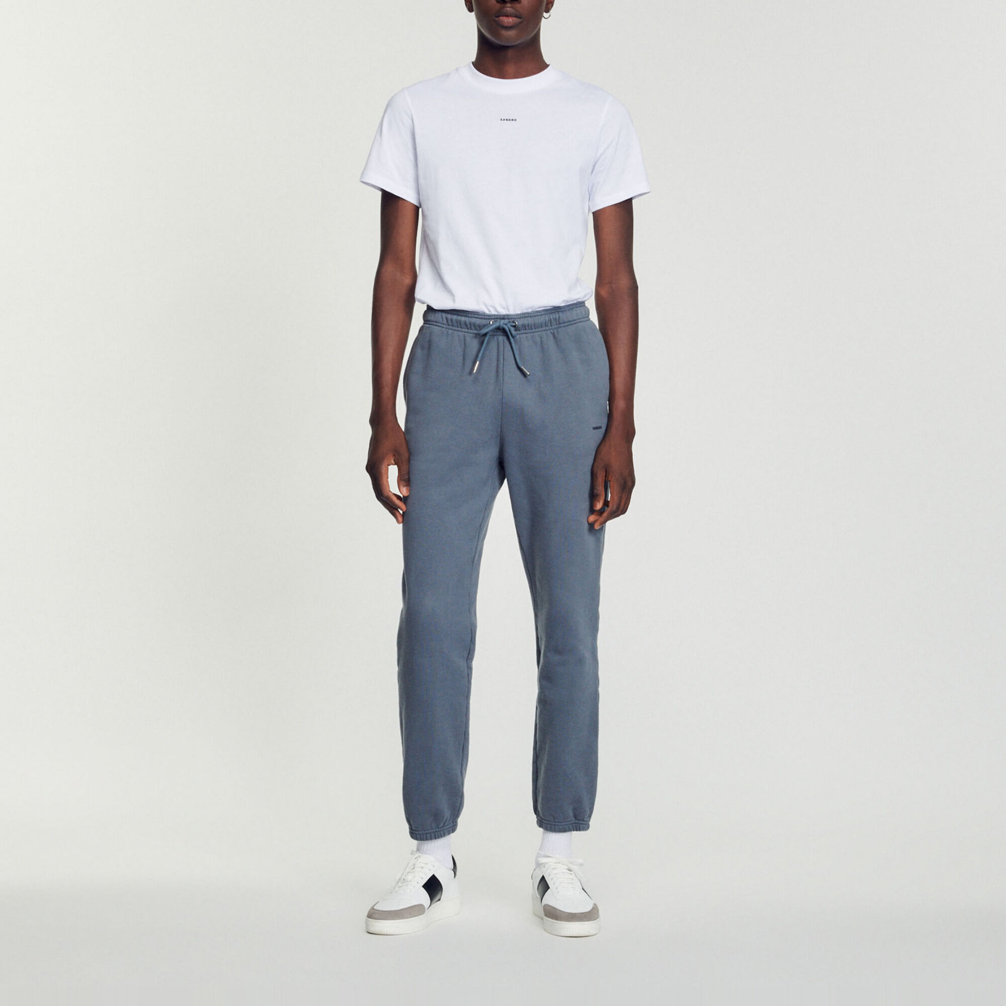 Jogginghose aus Molton mit Stickerei