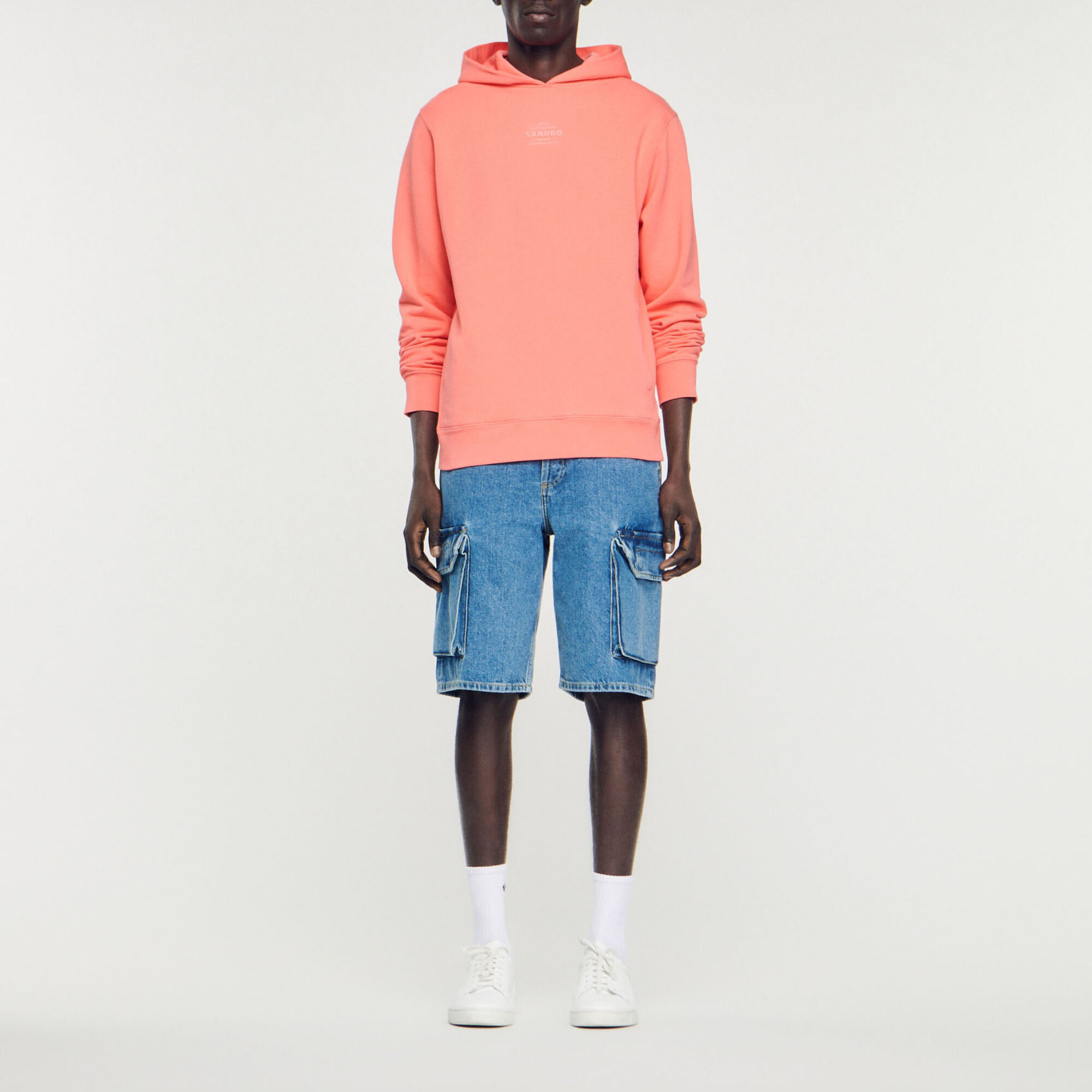 Kapuzensweatshirt mit Logo aus Gummi