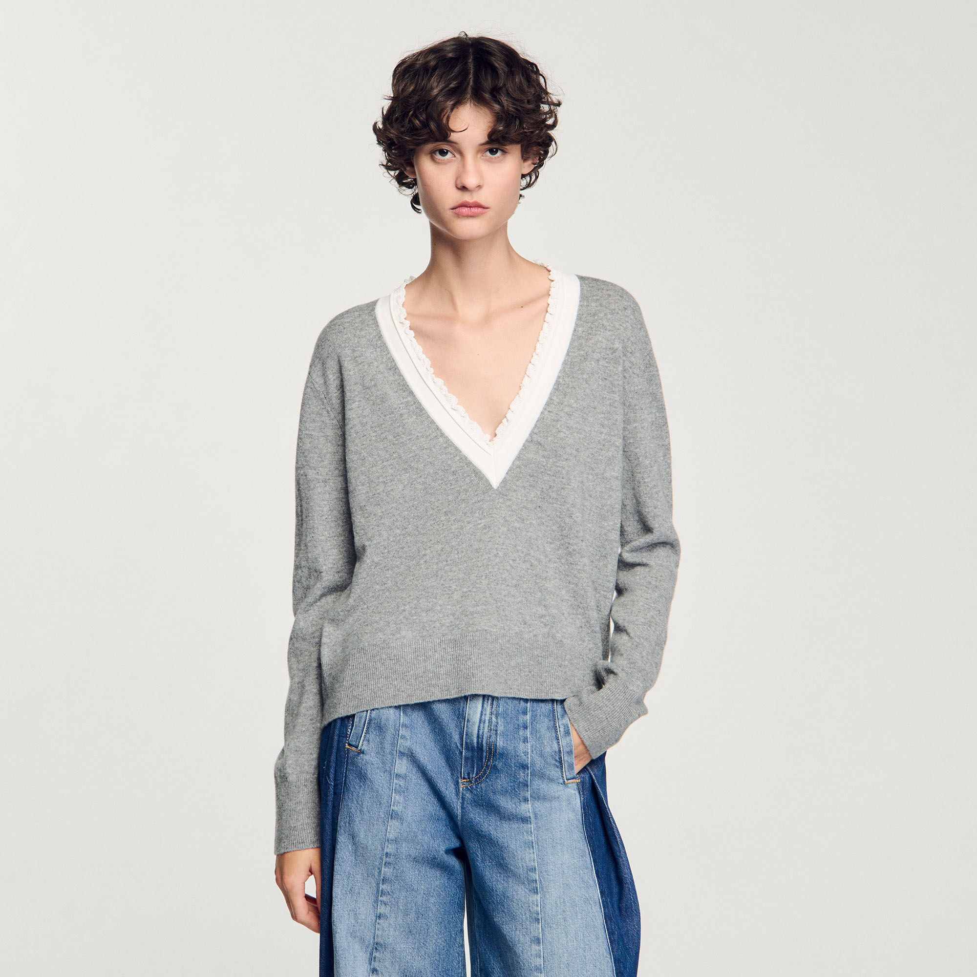 Pullover mit V-Ausschnitt
