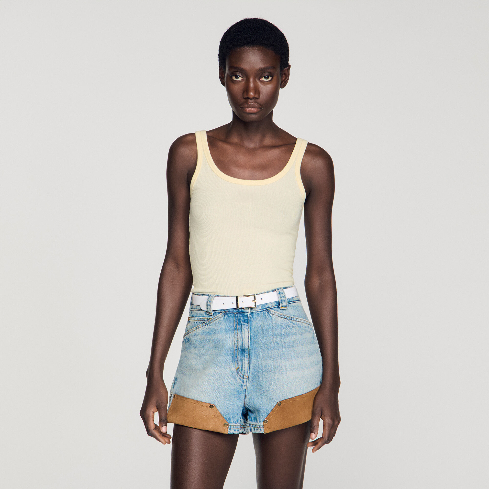 Tr&auml;gertop aus Rippstrick