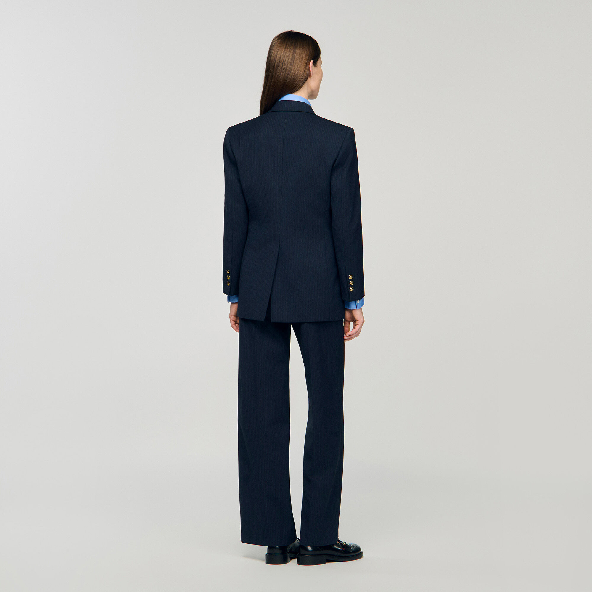 Blazer mit feinen Streifen