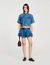 Shorts aus Denim mit Volants
