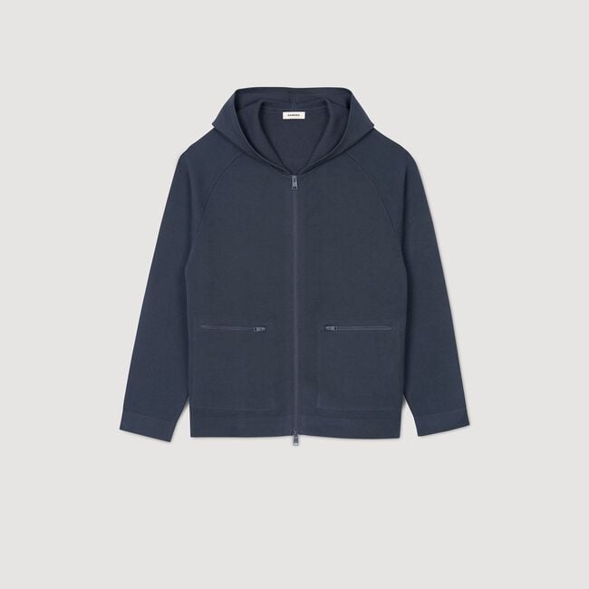 Cardigan mit Kapuze in Milano-Wolle
