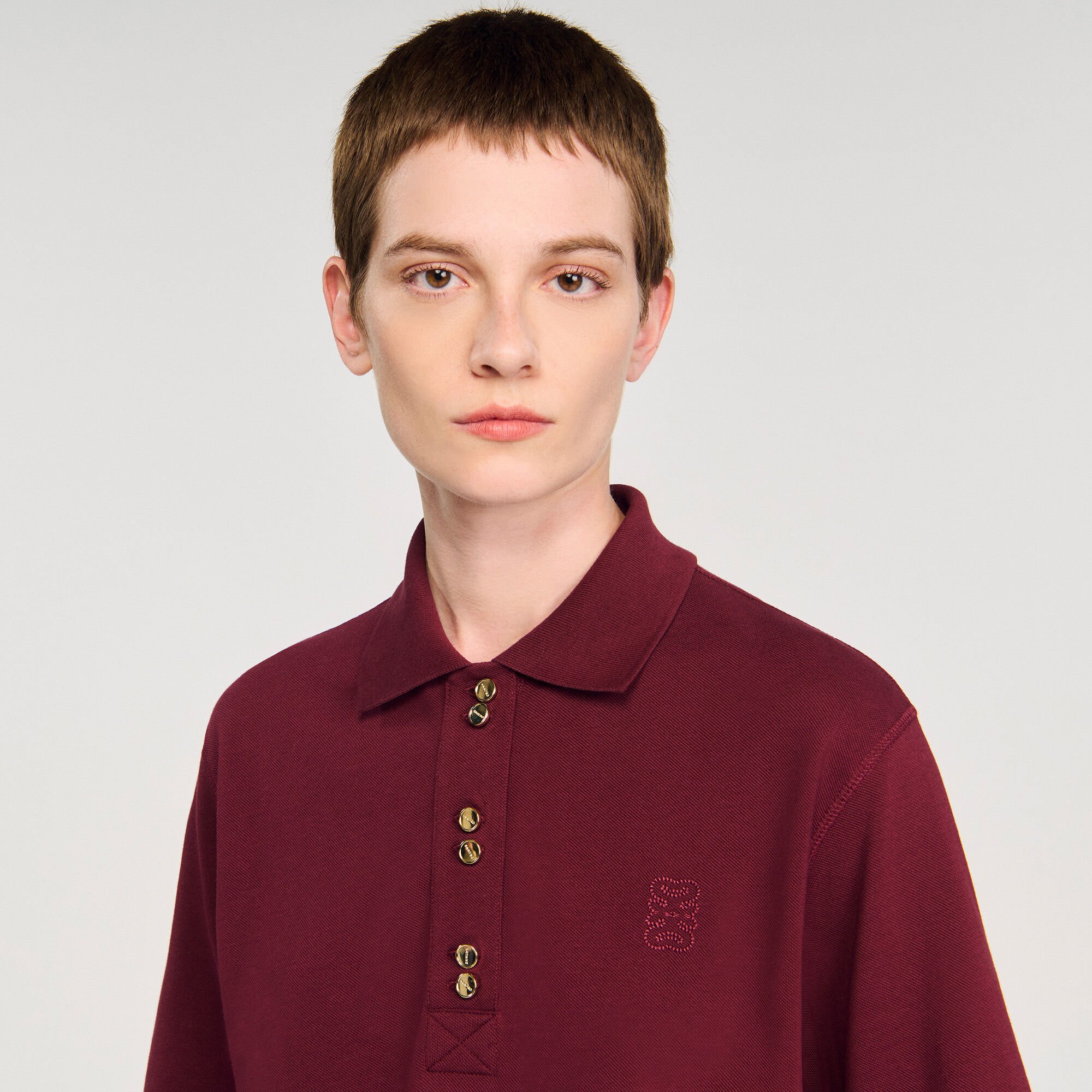 Poloshirt mit Zierknöpfen