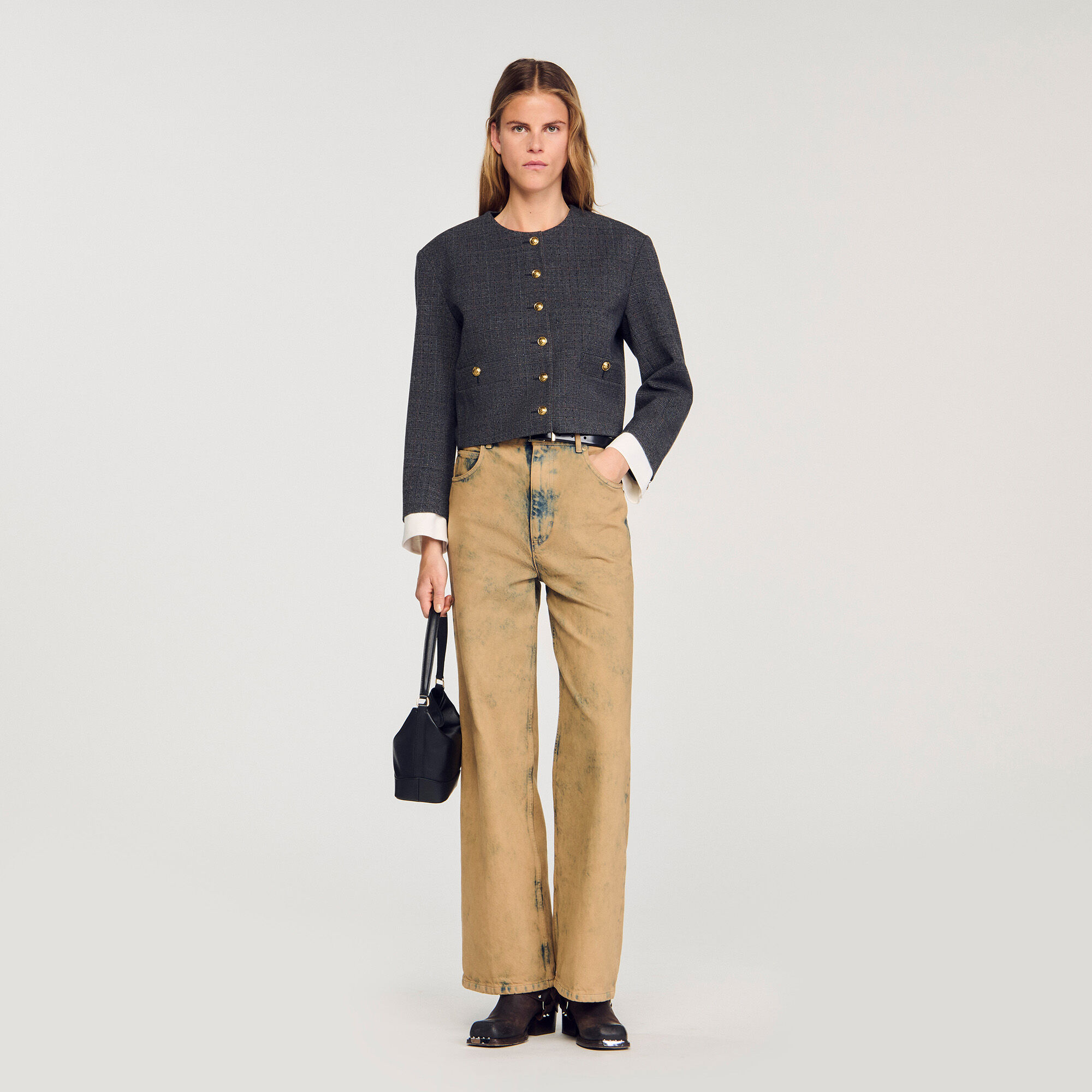 Taillierter Blazer mit Strass