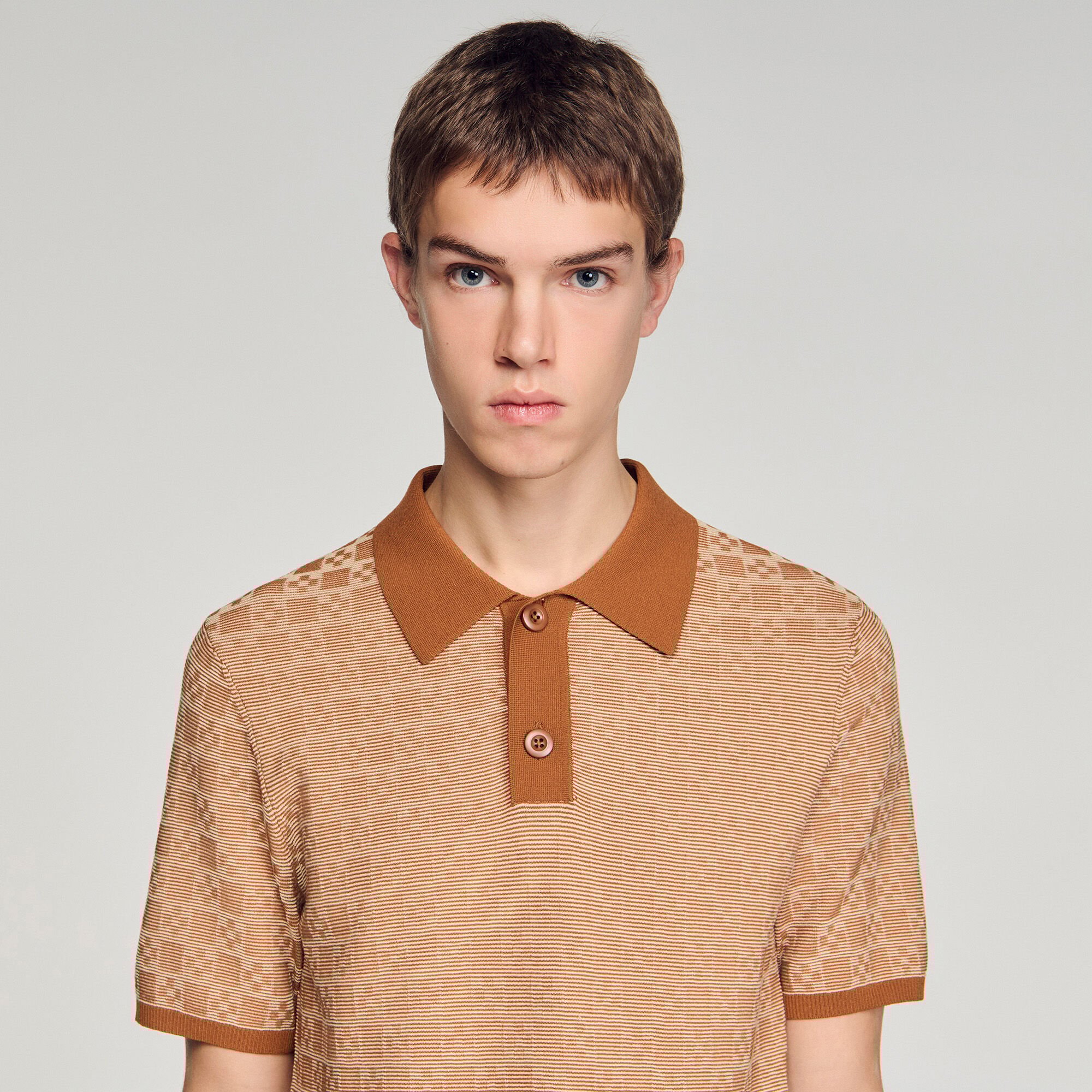 Poloshirt mit &bdquo;Square Cross&ldquo;-Muster