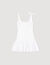 Kurzes Kleid aus Materialmix