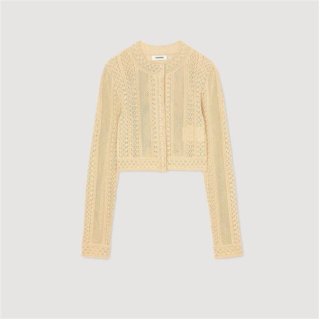 Cardigan aus Pointelle-Strick